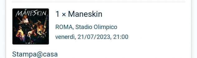 Concerto Maneskin Roma 21 luglio