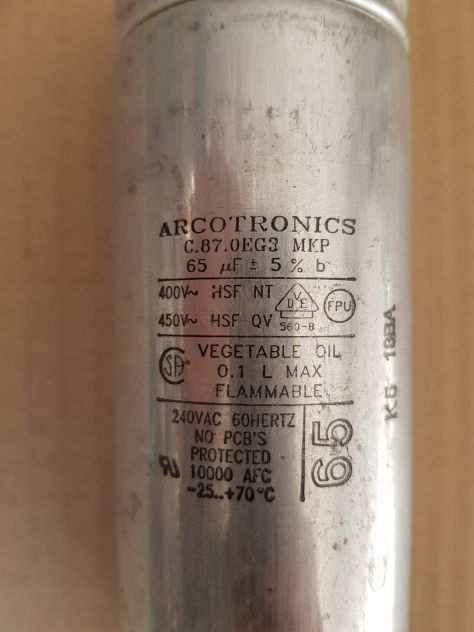 Condensatore 65uf 5060Hz (11 DISP.)