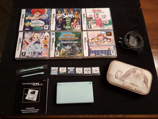 console Nintendo DS lite  caricabatteria  6 giochi