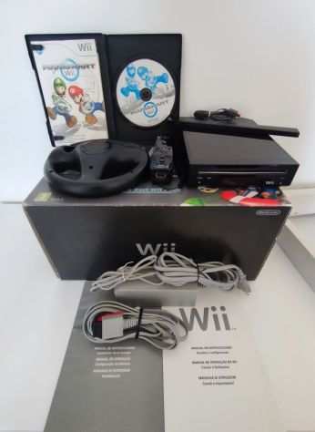 Console Nintendo Wii Black Version Mario Kart Pack