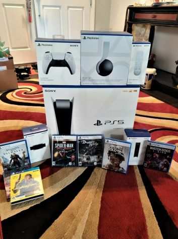 Console Sony PlayStation 5 PS5, tutti gli accessori, tutti i migliori giochi.