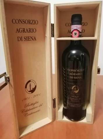 Consorzio Agrario di Siena Bottiglia celebrativa del Centenario 1901 - 2001 RARA