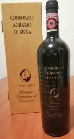 Consorzio Agrario di Siena Bottiglia celebrativa del Centenario 1901 - 2001 RARA