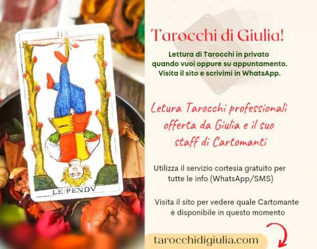 CONSULTO CARTOMANZIA AL TELEFONO - LETTURA TAROCCHI CARTOMANTE GIULIA