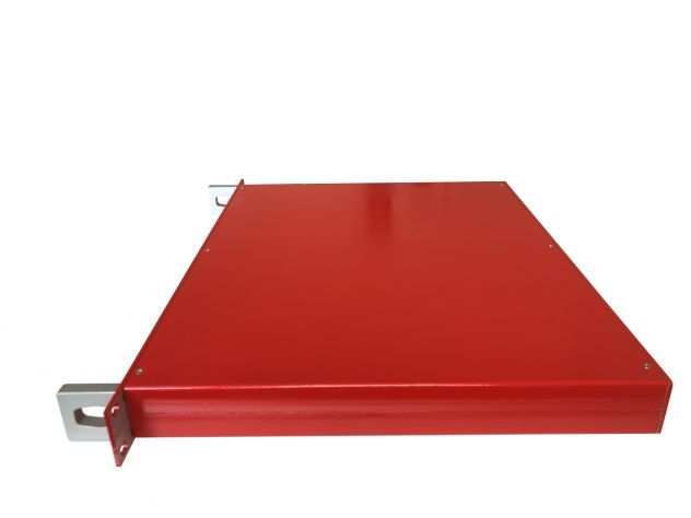 Contenitore a cassetto rack 19 1U in alluminio colorato rosso P357 mm