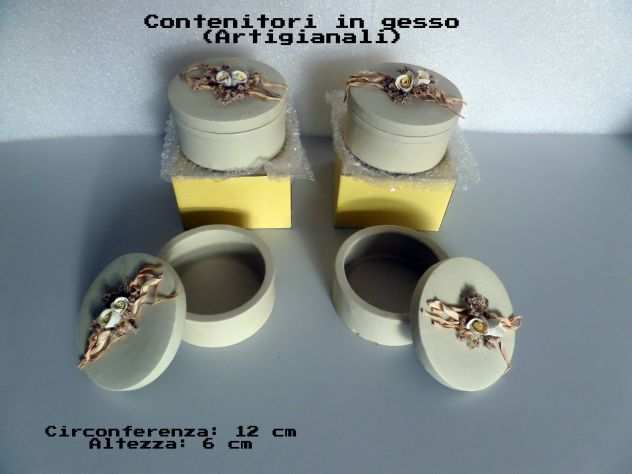 Contenitore, cofanetto artigianale, in gesso, da cucina  bagno.