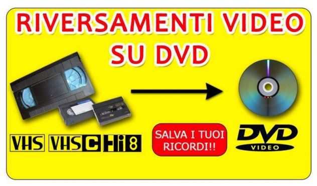 Conversione Video Analogica da VHS in Digitale DVD 10 Euro