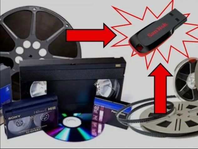 Conversioni Riversamenti Cassette VHS VHSC Video8 Hi8 MiniDV Bobine Super8 File