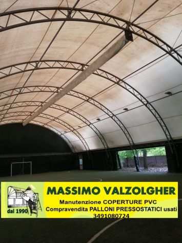 Copertura padel ad archi 21.75x75x9h