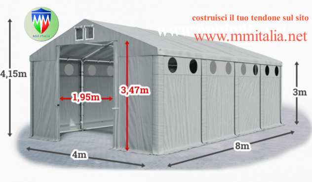 Coperture per rimessaggio Camper 4 x 8 Mt. MM Italia Group Technology