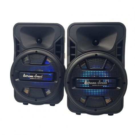 Coppia casse attive 1100w per Karaoke o per DJ