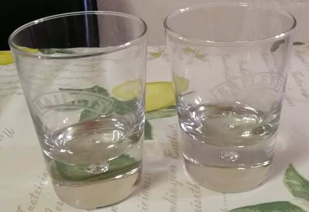 Coppia di bicchieri per whisky baileys