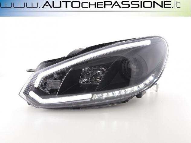 Coppia fanali anteriori neri led VW GOLF 6 20082012