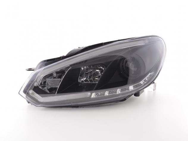 Coppia fanali anteriori neri led VW GOLF 6 20082012