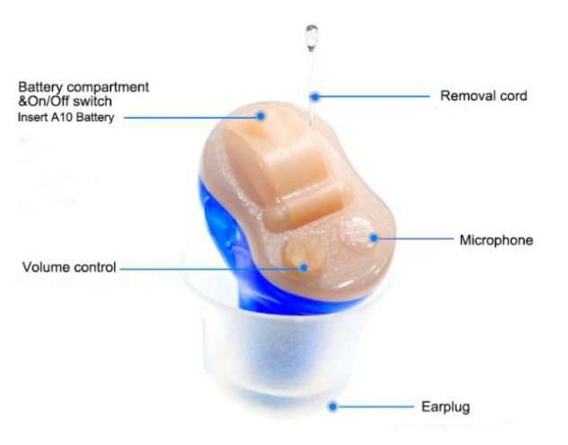 coppia o singola micro protesi acustica amplificazione udito