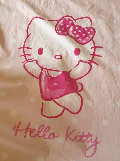 Copripiumino bimba Hello Kitty rosa cm 192times150  federa cuscino USATO