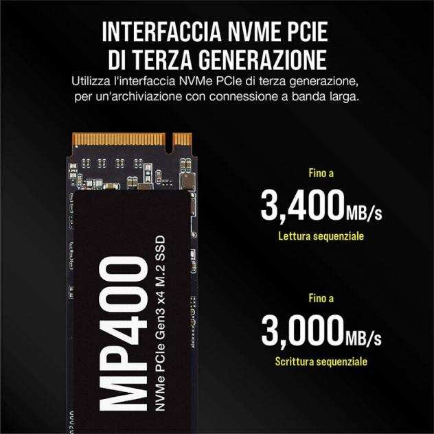 Corsair CSSD F4000GBMP400 da 4Tb Gen3 PCIe x4 NVMe