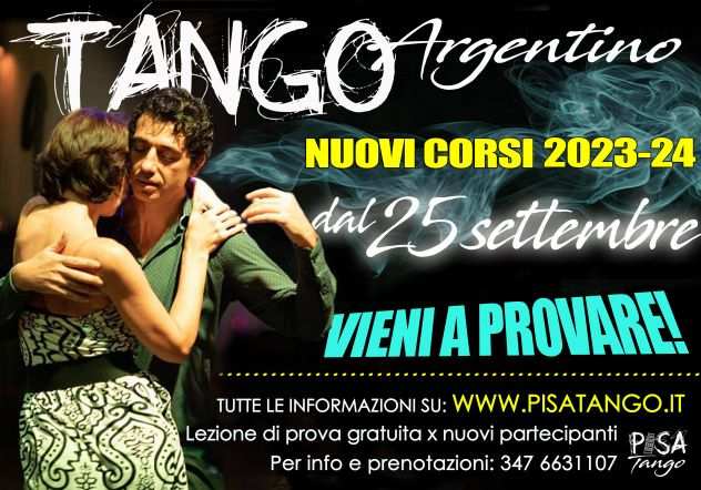 Corsi di Tango Argentino per Principianti asoluti, Intermedi e Avanzati a Pisa