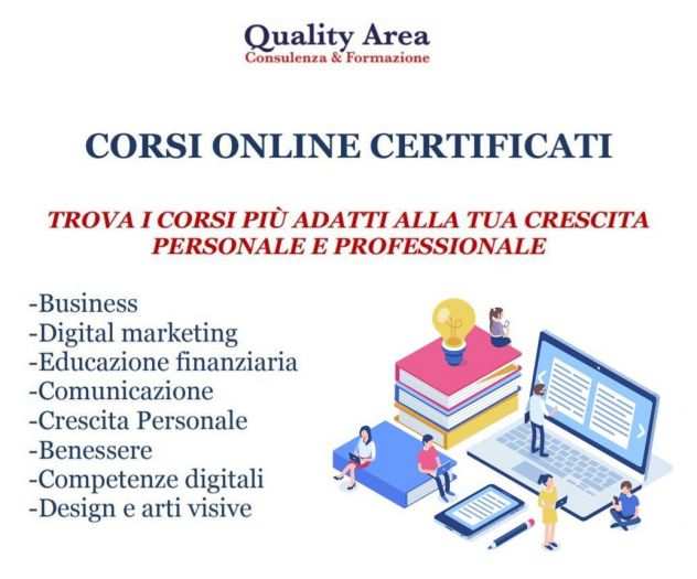 Corsi online certificati - IN TUTTA ITALIA