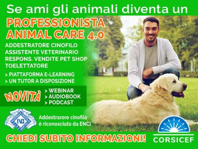 Corsi per PROFESSIONISTA ANIMAL CARE 4.0