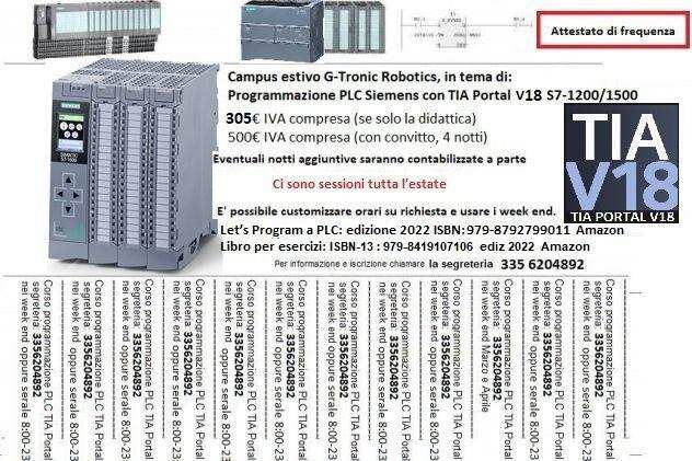 corso Campus durata 5 giorni formazione professionale programmazione PLC Siemens