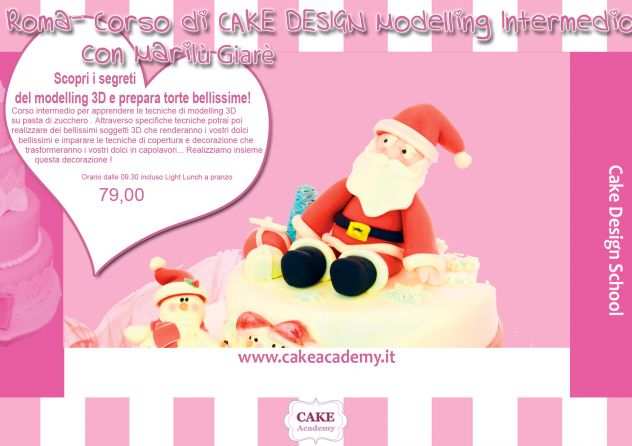 Corso di Cake Design Intermedio Babbo Natale Modelling presso CAKE ACADEMY
