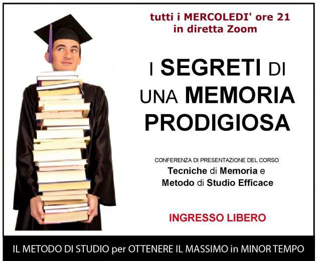 CORSO DI TECNICHE DI MEMORIA E METODO DI STUDIO EFFICACE