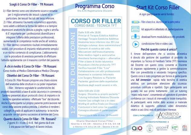 CORSO DR FILLER TFT DOTT. ROSSANI - 2024 ROMA MILANO OLBIA