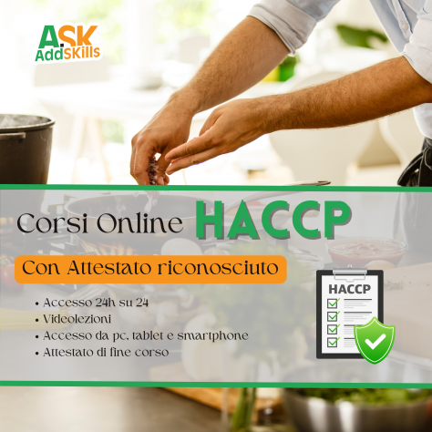 Corso HACCP Online - Riconosciuto (per tutto il Personale Alimentare)