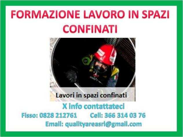 Corso lavori spazi confinati(SICUREZZA SUL LAVORO)