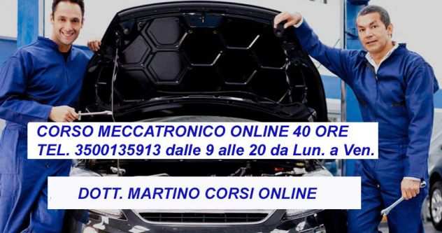 CORSO MECCATRONICO ONLINE PADOVA 40 ORE GOMMISTA ELETTRAUTO MECCANICO CARROZZIER