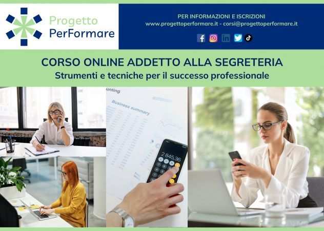 Corso online addetto alla segreteria