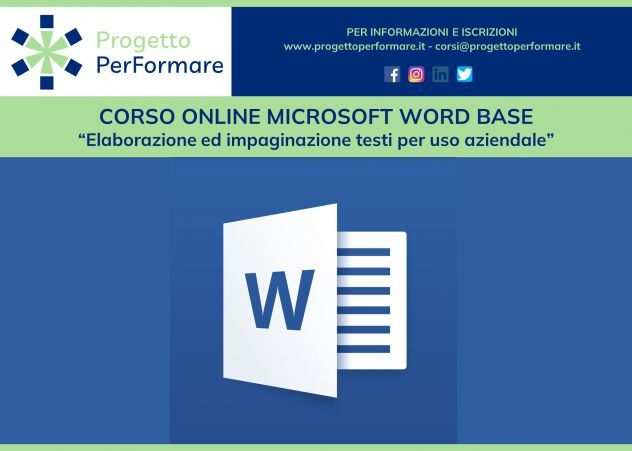 Corso online di Microsoft Word Base per uso aziendale