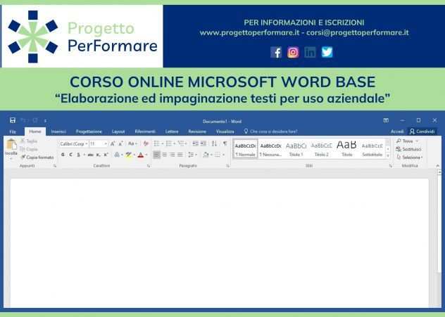 Corso online di Microsoft Word Base per uso aziendale