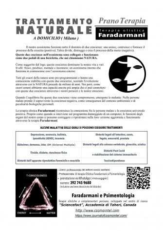 corso online di Pranoterapia e Terapia olistica, Trattamento a Milano