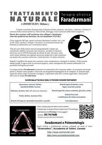 Corso online di terapia olistica Faradarmani, e trattamento a Milano