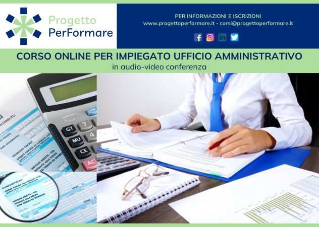 Corso online per impiegato ufficio amministrativo