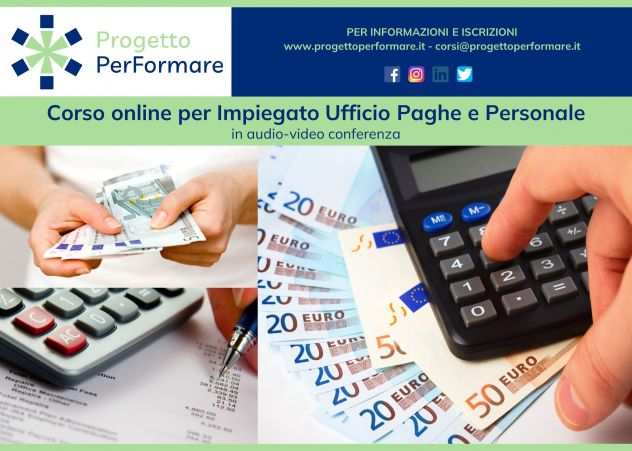 Corso online per impiegato ufficio paghe e personale