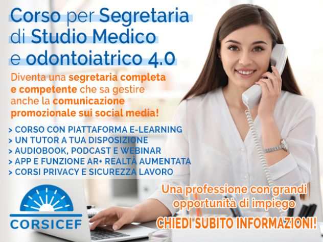 Corso per Segretaria di Studio Medico e Odontoiatrico 4.0