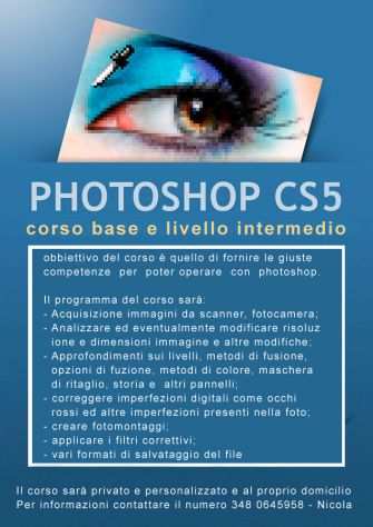 Corso Photoshop livello base amp medio al tuo domicilio in tutta reggio emilia