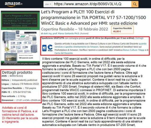 corso PLC Siemens, campus a dicembre 2023 con vitto e alloggio