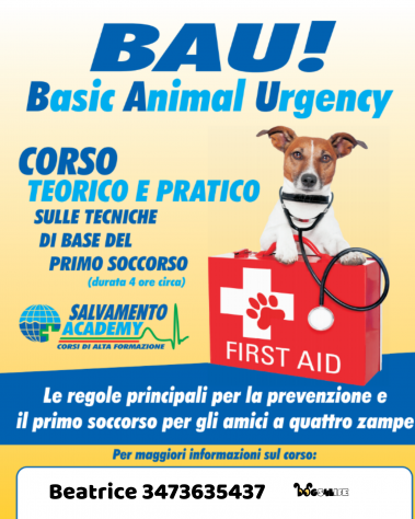 Corso primo soccorso veterinario