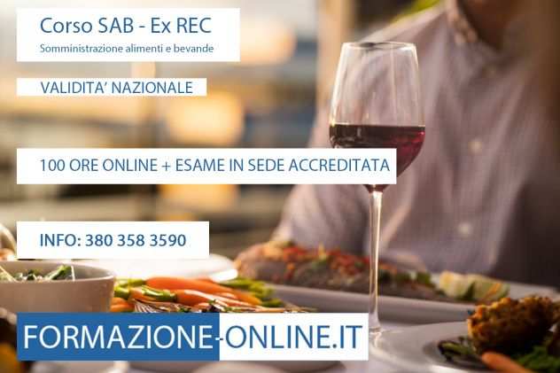 CORSO SAB - EX REC - STUDIO ONLINE  ESAME IN SEDE - ASCOLI PICENO