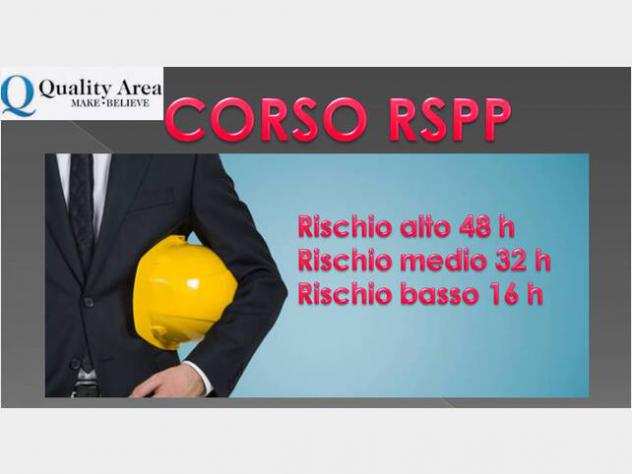 corsoCorso di formazione RSPP - IN TUTTA ITALIA