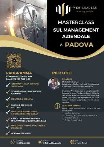 corsoMASTERCLASS SUL MANAGEMENT AZIENDALE A PADOVA