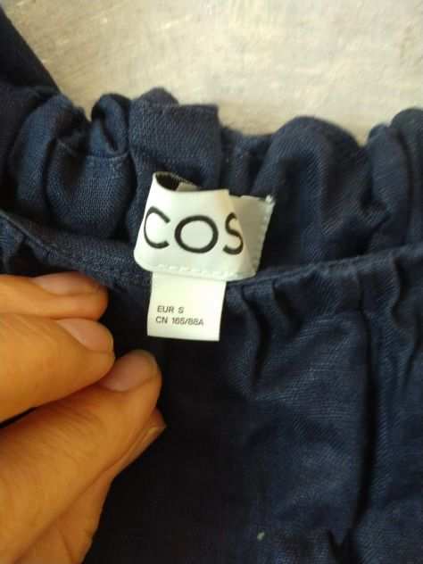 COS Abito in lino blu in perfette condizioni S