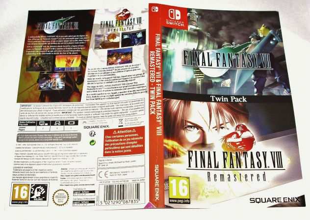 cover copertina gioco final fantasy VII VIII 7 8 remastered nintendo Switch