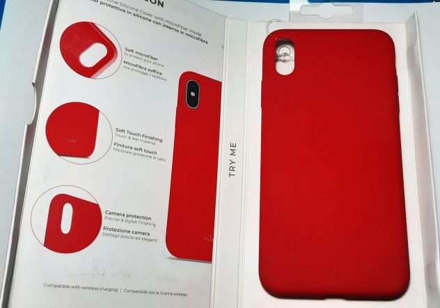 Cover custodia PURO P-IPCX65ICON rossa per Apple iPhone Xs Max 16,5 cm (6.5quot)