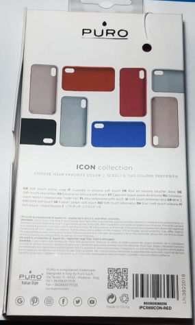 Cover custodia PURO P-IPCX65ICON rossa per Apple iPhone Xs Max 16,5 cm (6.5quot)