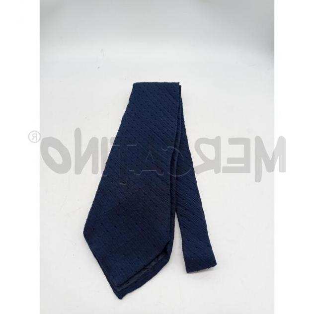 Cravatta giorgio armani blu pois blu ricamati